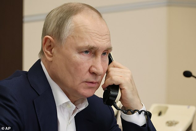 Johnson, speaking to the BBC for a documentary, said the Russian leader (pictured) had threatened him with a missile strike during a phonecall prior to the invasion of Ukraine