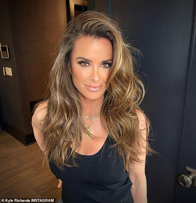 Makeover expert: Kyle Richards has gotten a new hairstyle.  On Tuesday night, the 54-year-old star took to Insta Stories to show off her new layered haircut and highlights on it.