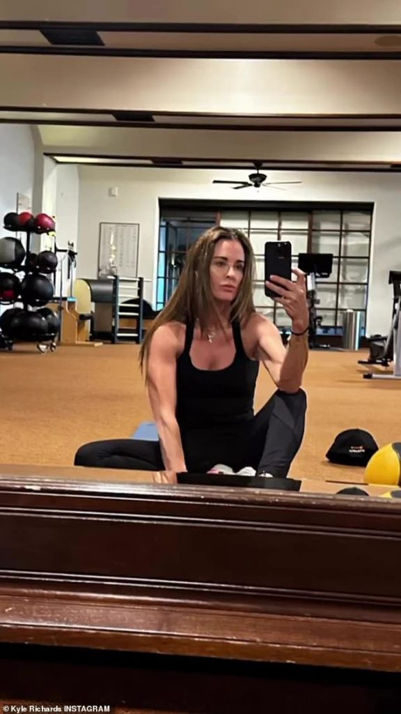 Kyle Richards converts home gym into dressing room