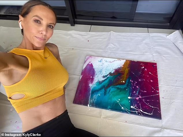 Kyly Clarke (pictured) has revealed that she has become an artist.  The former WAG shared her latest piece of art, called Mindset, as she revealed the creative side of her.