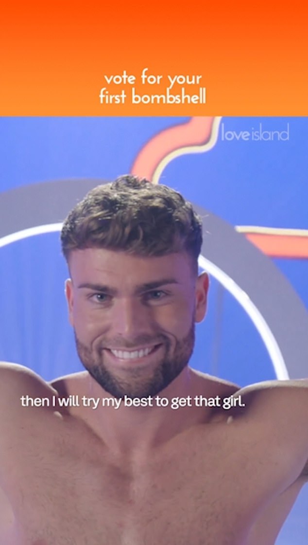 Bombshell: Love Island announced Thursday that, for the first time, they will be giving the public the chance to choose the first male or female bombshell to enter the Village.