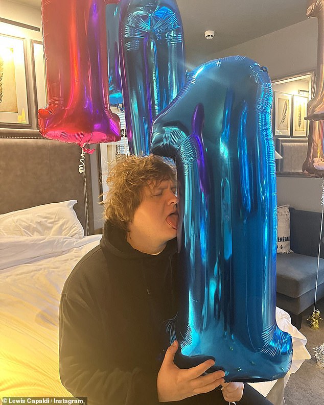 Congratulations!  On Friday, Lewis Capaldi, 26, celebrated scoring his fourth UK number one single with his newest song, Pointless, by making a very cheeky joke.