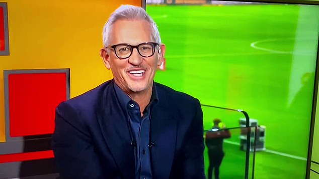 Gary Lineker couldn't hide his embarrassment at the porn noises coming from the studio