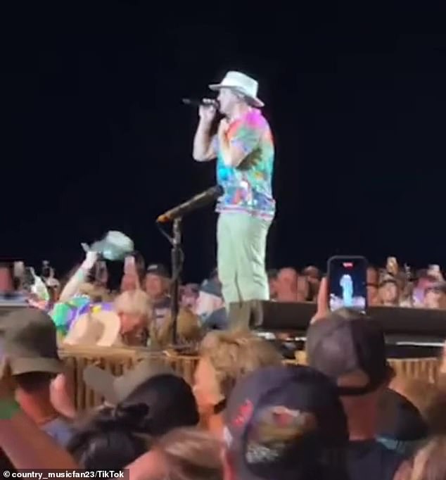 OMG: Luke Bryan has been criticized by TikTok fans for his rude introduction to a Dustin Lynch performance, which saw him declare: 