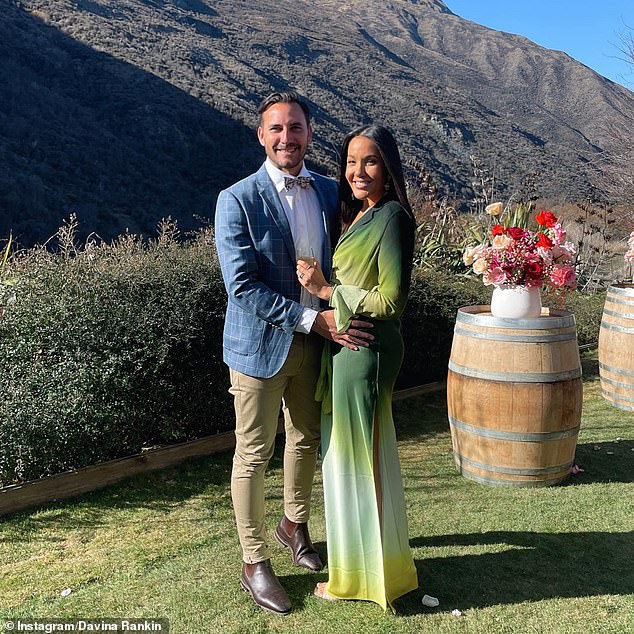 Married At First Sight 'villain' Davina Rankin has sparked rumors that she has split from husband Jaxon Manuel after a year of marriage.  both in the photo