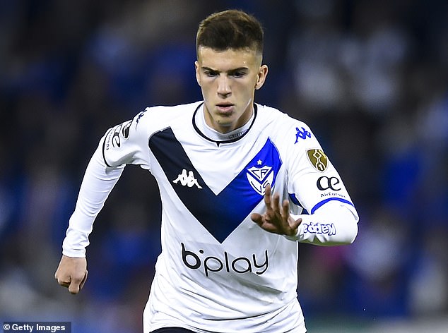 Manchester City are finalizing terms for Vélez Sarsfield midfielder Máximo Perrone (above)