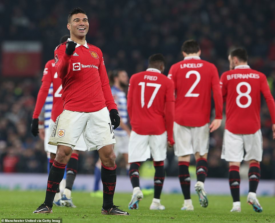 A Casemiro-inspired Manchester United overcame a challenge from Reading at Old Trafford to advance to the fifth round of the FA Cup