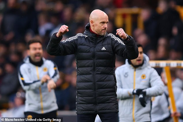 No one at Manchester United is in any doubt that manager Erik ten Hag (pictured) is in charge