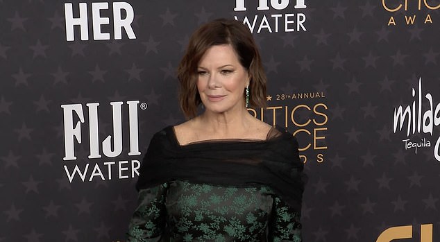 Fun moments: Marcia Gay Harden has revealed that she took a seven-hour Uber ride to Aspen after her flight was canceled (pictured earlier this month)