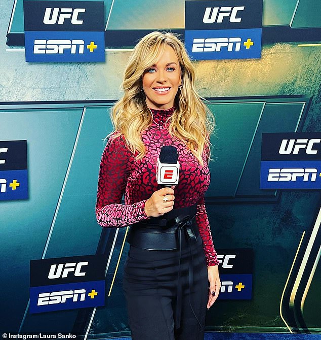 Laura Sanko (pictured) will make history next week at Fight Night 281 by becoming the first color commentator to call an official event in the modern era of the UFC.