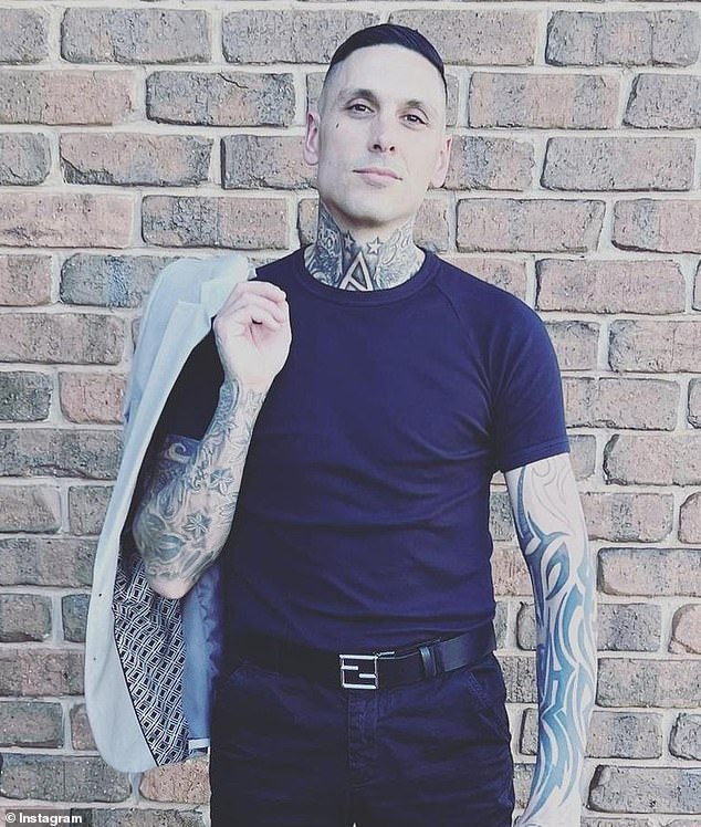 Mehmet Ehran (pictured), ex-bikie turned self-described life coach, thanked his 'cop partners' in a bizarre video shared on social media where he appears to be driving a police car.