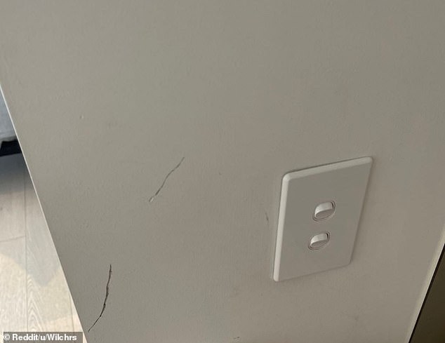 A tenant who vacated in Melbourne was charged $120 for this damage to a wall (pictured)