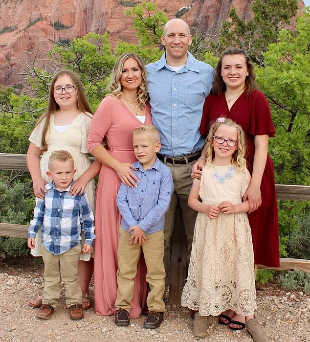 The Haight family pictured together in June 2022 in the Kolob Canyons in Zion National Park in Utah