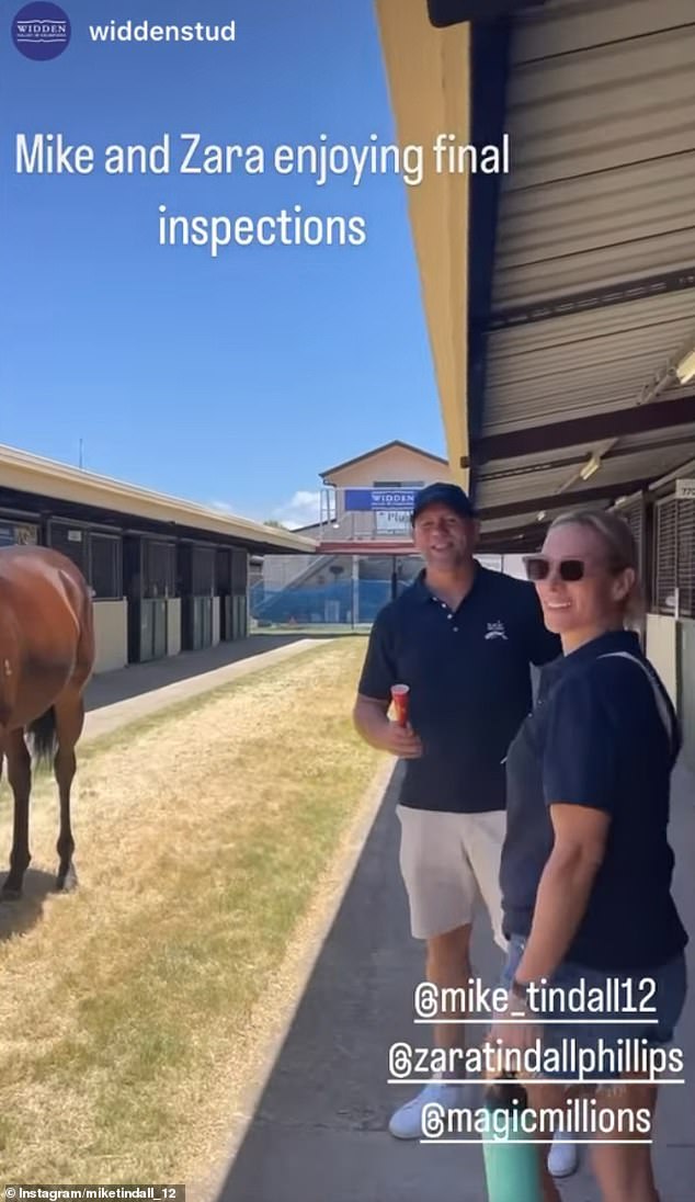 Mike Tindall has revealed behind-the-scenes snaps as he and Zara attended the glitzy Magic Millions tournament in Australia.