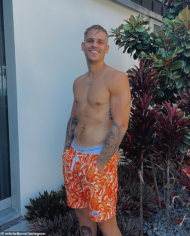 Gold Coast influencer Mitch Orvall, 26, (pictured) has expressed concern after suffering four wet dreams in less than a month.