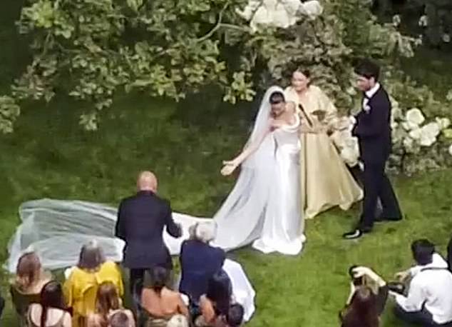 Georgia Fowler walked down the aisle with her fiancé Nathan Dalah in a beautiful country ceremony.  both in the photo