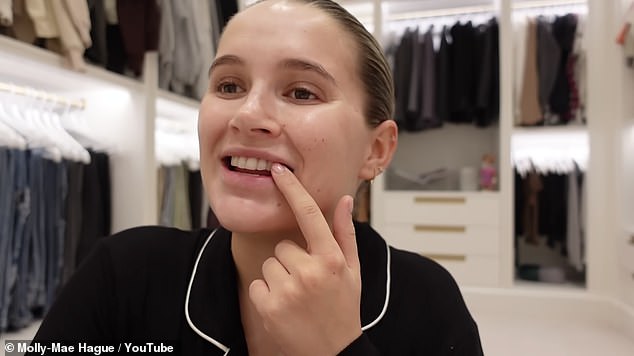 'I never felt more insecure': Molly-Mae Hague admitted on her vlog she doesn't like posting videos because she hasn't been able to whiten her 'chipped' teeth during pregnancy