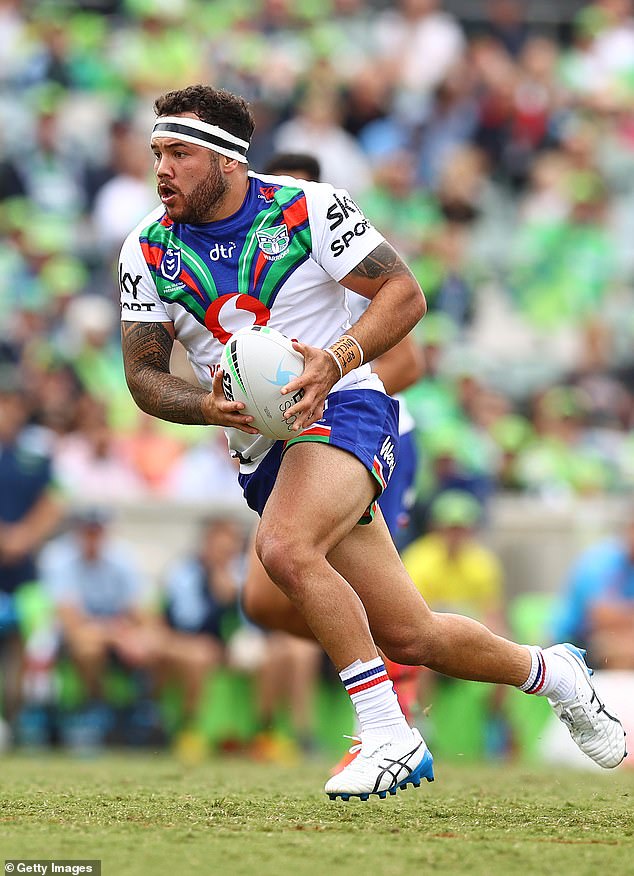 Warriors forward Jazz Tevaga (pictured) has pledged to donate money for every mistake he makes on the field in the 2023 season to help a former teammate through cancer treatment.