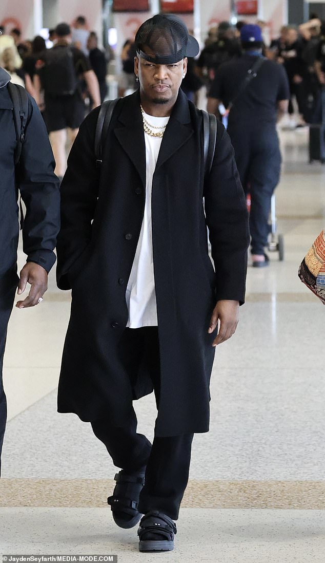 Early 2000s hitmakers Ne-Yo, Ja Rule, Mya and Bow Wow got casual when they touched down in Sydney ahead of Juicy Fest on Saturday.  In the photo: Ne Yo