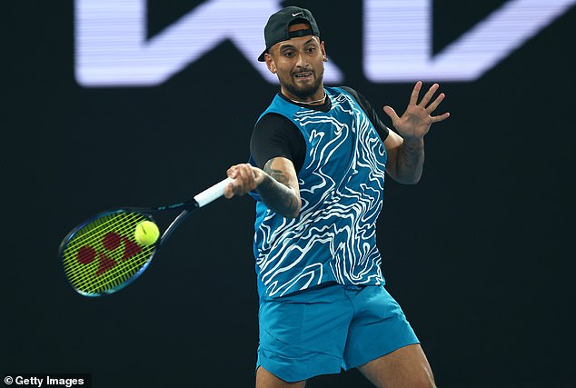 Nick Kyrgios, 27, (pictured) pulled out of the Australian Open at the last moment when he was taken in for knee surgery, but his time off the court won't be wasted.