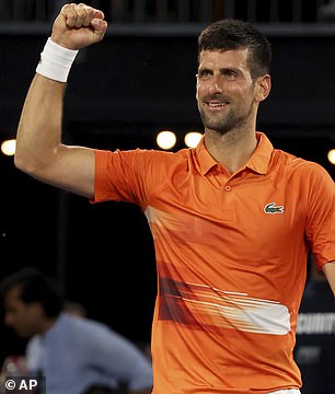 Novak Djokovic, pictured winning his Adelaide International semi-final on Saturday, has some serious momentum ahead of the Australian Open.