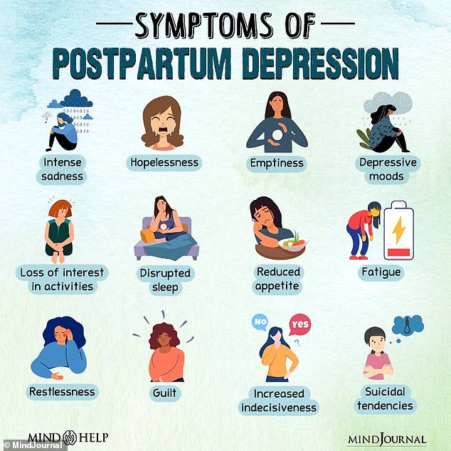 Women who suffer from postpartum depression often experience sadness, hopelessness, emptiness and depression