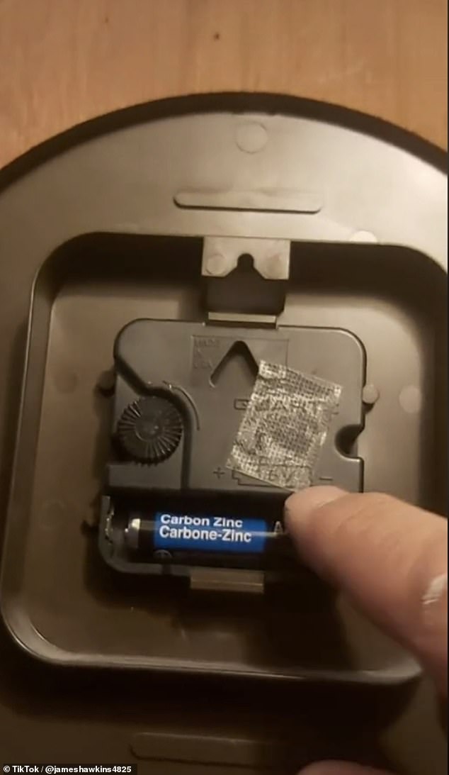 TikTok creator shows how his watch's battery compartment, which is designed for AA batteries, is too big for the AAA battery he has on hand