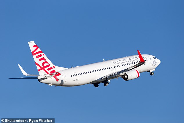 Virgin Flight VA469 was forced to make an emergency landing in Perth after flying in the same airspace for over an hour (a Virgin Australia passenger jet pictured)