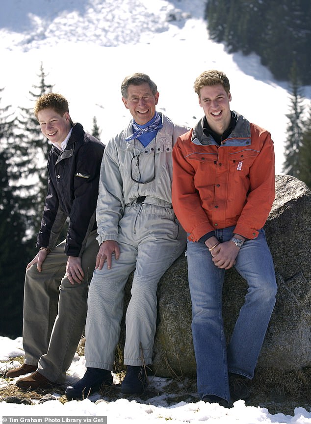 Renewed photographs appear to place the prince in Klosters, Switzerland, on the weekend the Queen Mother died.