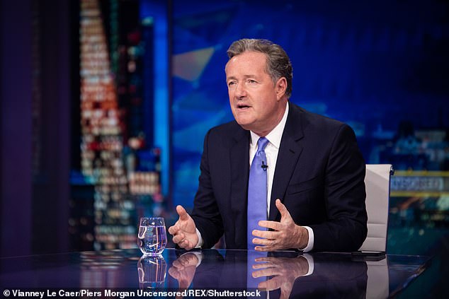 TV mogul Piers Morgan (above) took to social media to criticize Manchester United