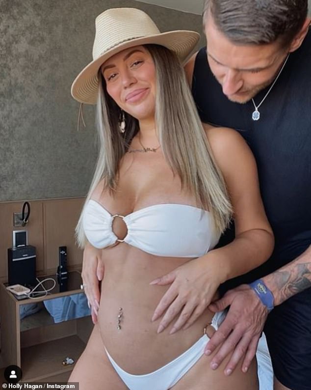 Parents-to-be: Holly Hagan, who is expecting her first child with husband Jacob Blyth, was delighted to be 