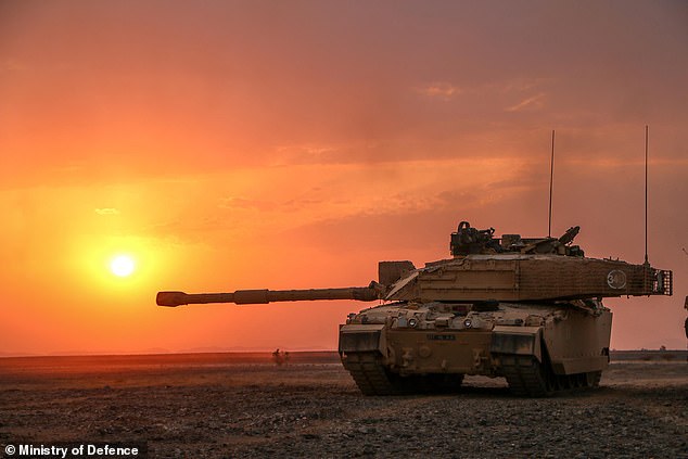 A Challenger 2 main battle tank taking part in exercise Saif Sareea 3 in Oman (file photo)