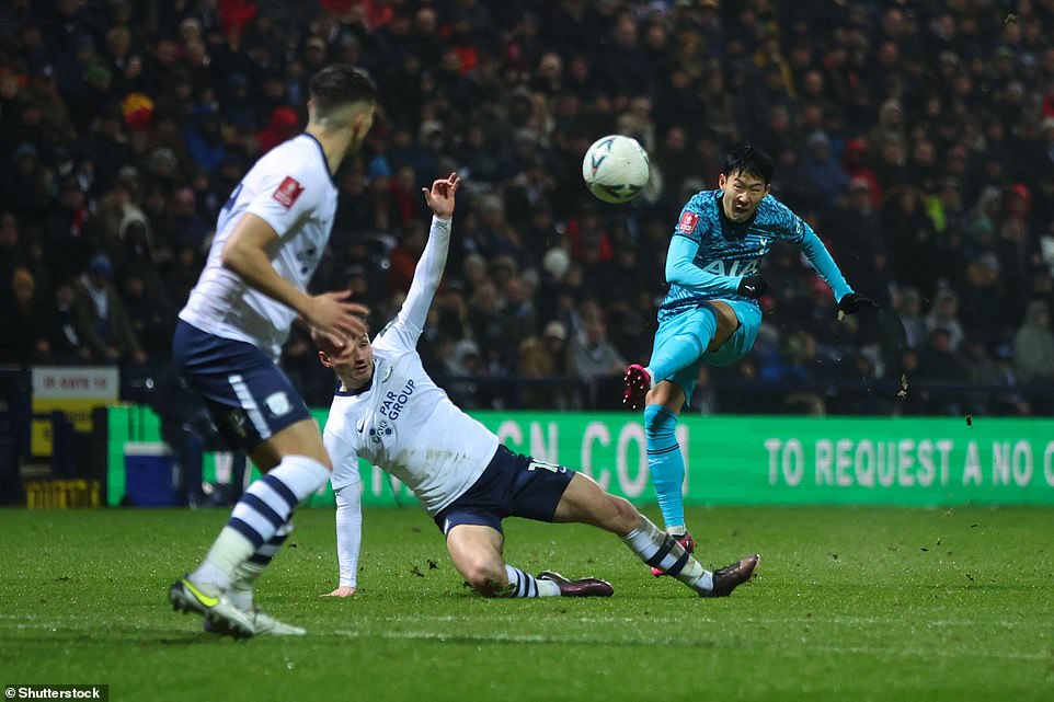 Son Heung-min's curling shot started Antonio Conte's Spurs on their way to see off the Preston Championship side