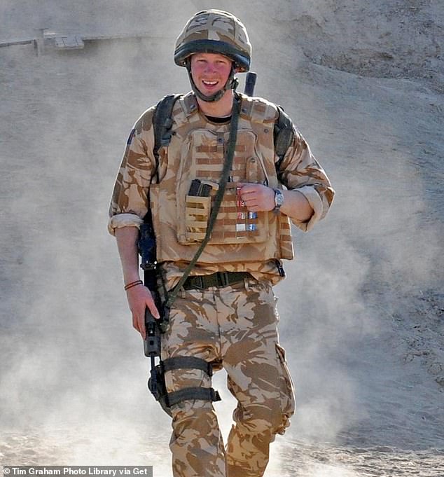 Prince Harry (pictured in Afghanistan in 2008) sent a fighter jet after his father's car in Norfolk while he was training for combat in the army, his controversial memoir reveals.