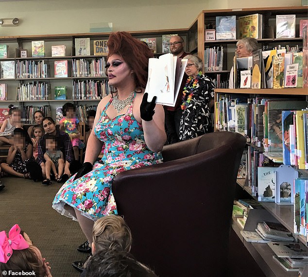 A drag queen tells stories to children in Rhode Island when similar storytelling sessions could have their days numbered in Arkansas