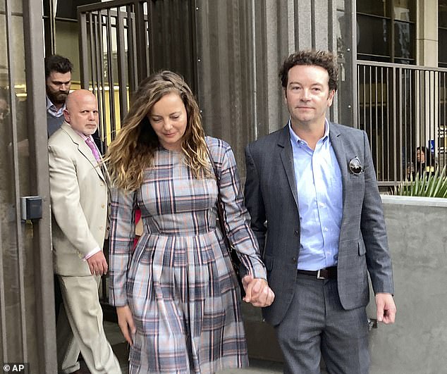 Prosecutors said Masterson, pictured with his wife Bijou Phillips, raped three women, all former Scientologists, at their Hollywood Hills home between 2001 and 2003.