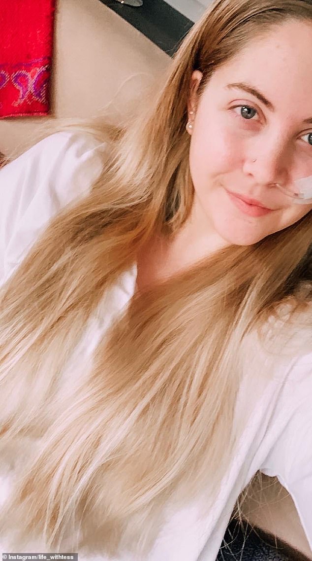 Tess Swift (pictured), was just 20 years old when she first fell ill after returning from a family vacation in Thailand in 2015.