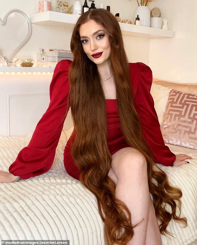 Influencer and hair care entrepreneur Jasmine Larsen (pictured), in her early twenties, from Bristol, has made a successful career out of her 4ft 3in hair.