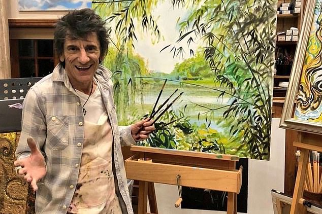 Incredible: Ronnie Wood has made a fortune from his incredible prints and oil paintings, pocketing over £1 million in a year.