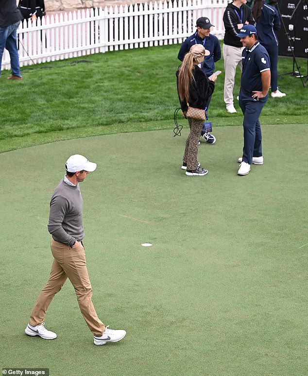 Rory McIlroy was seen staring at Patrick Reed amid a war of words between the golfers.