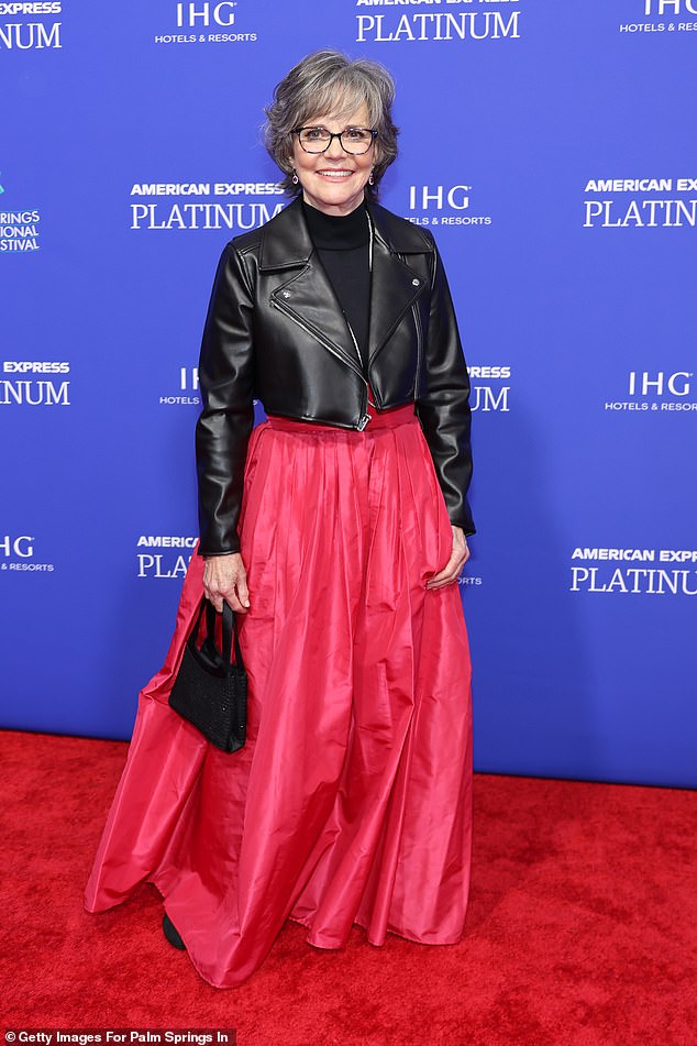 The latest: Sally Field, 76, looked chic as she walked the red carpet at the Palm Springs International Film Festival on Thursday at the Palm Springs Convention Center.