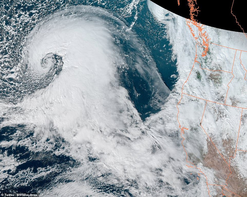 An atmospheric storm, known as Pineapple Express, is 500 miles off the California coast.  It is expected to reach the Pacific Northwest on Wednesday.