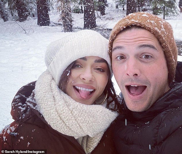 I loved it: Sarah Hyland and Wells Adams shared snaps from their snowy vacation in Lake Tahoe