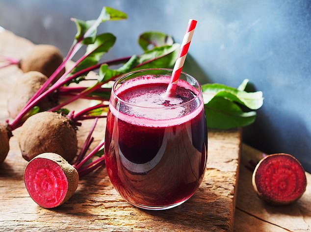 Scientists have suggested that drinking beetroot juice before exercise could improve muscle performance (file image)