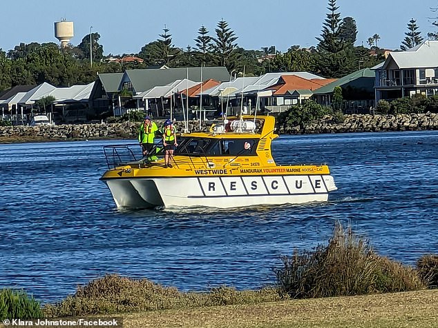 A second woman died after she fell from a boat following a horrific accident in Mandurah, south of Perth.  In the image, a rescue boat used in the search.