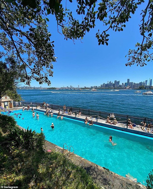A woman was kicking herself when she didn't exchange numbers with a handsome stranger at a public pool in Sydney, so she sought help on Facebook (pictured: Maccallum Seawater Pool)