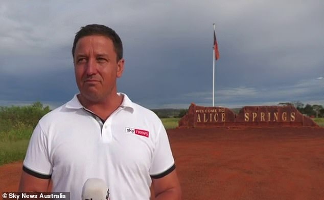 Sky News Darwin bureau chief Matt Cunningham held back tears as he stood in front of the Alice Springs welcome sign on Friday.