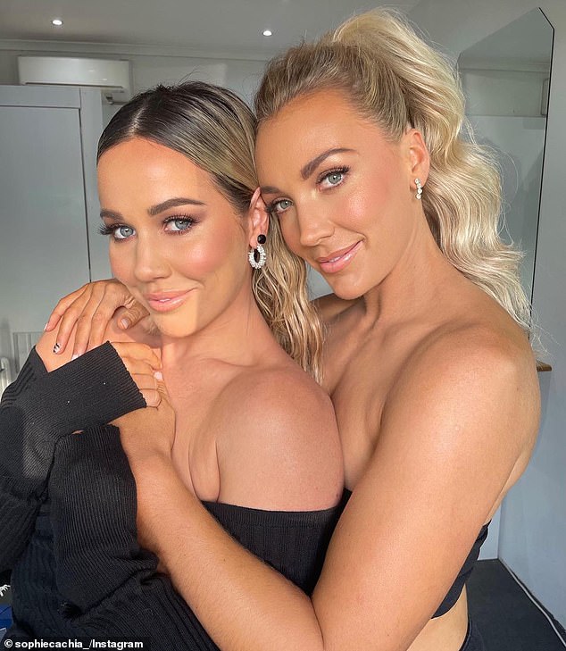 Sophie Cachia, 32, revealed that she was planning to have a baby with ex-fiancée Maddie Garrick, 30, before their acrimonious split in October.  Pictured: Sophie Cachia and Maddie Garrick in happier times