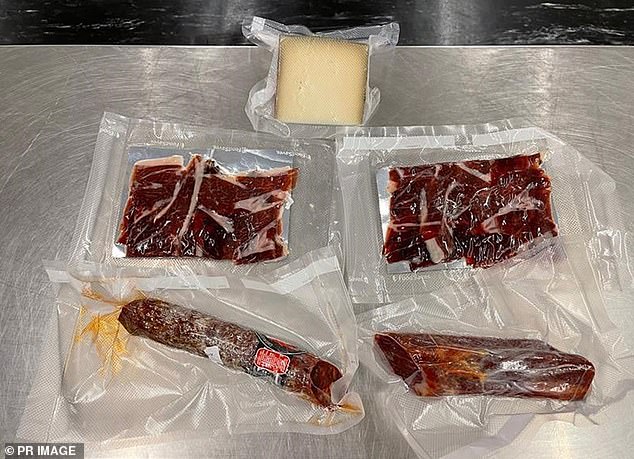 A 20-year-old Spaniard had his visa canceled and was fined $3,300 for bringing more than a kilogram of undeclared raw pork and cheese into Australia