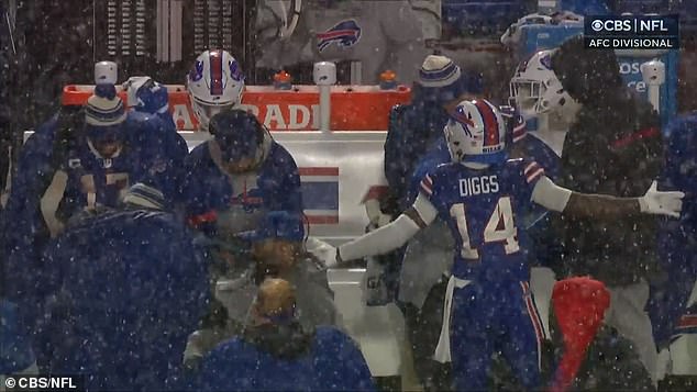 A furious Stefon Diggs was seen confronting Bills quarterback Josh Allen on the sidelines during Sunday's Divisional Round playoff loss to the Cincinnati Bengals in Orchard Park, New York, before immediately exiting the locker room after the 27-10 loss.